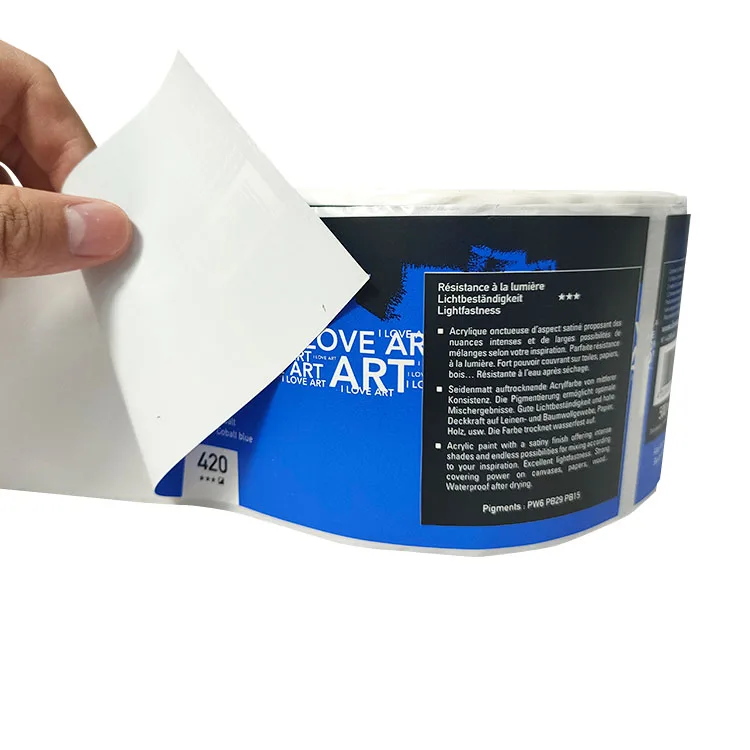Custom self adhesive packaging labels UV printing stickers waterproof  bottle paint label for  packaging