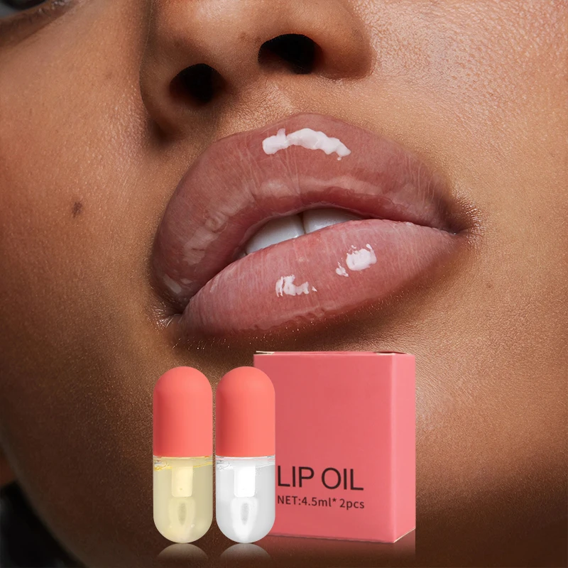 Best Selling Lip Plumper Gloss With Peppermint Oil Set Day and Night Double Repair and Lip Plumper