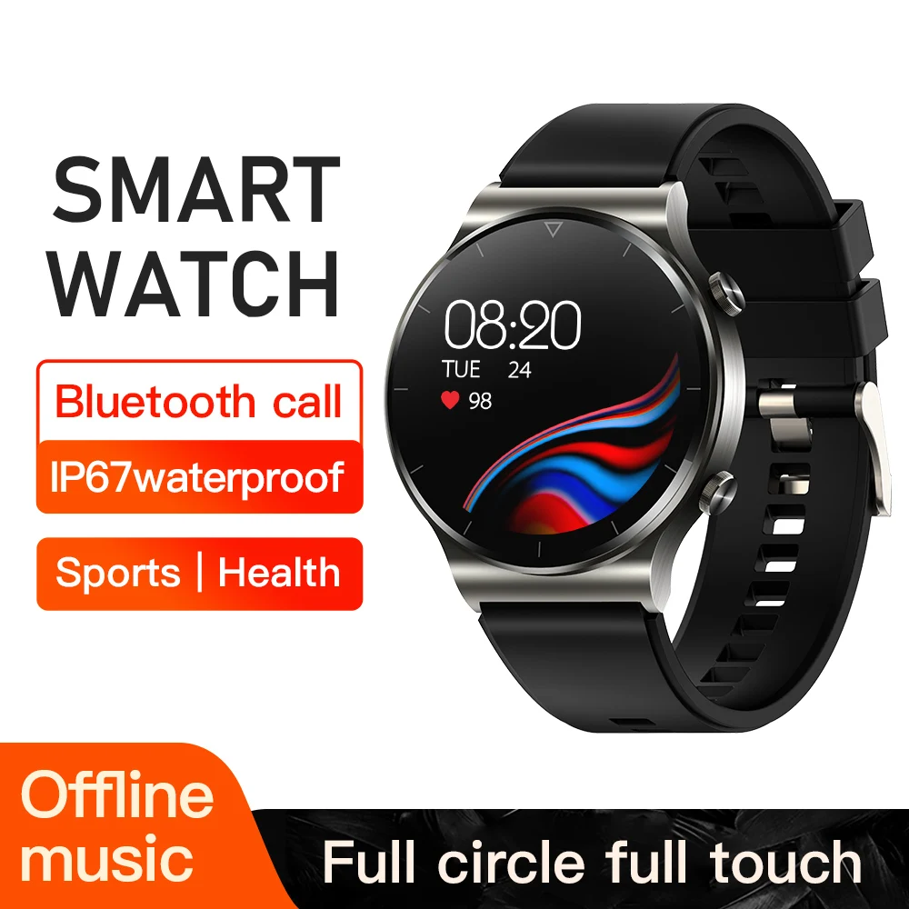 Um91 round screen waterproof sports health monitoring watch business call smart Watch