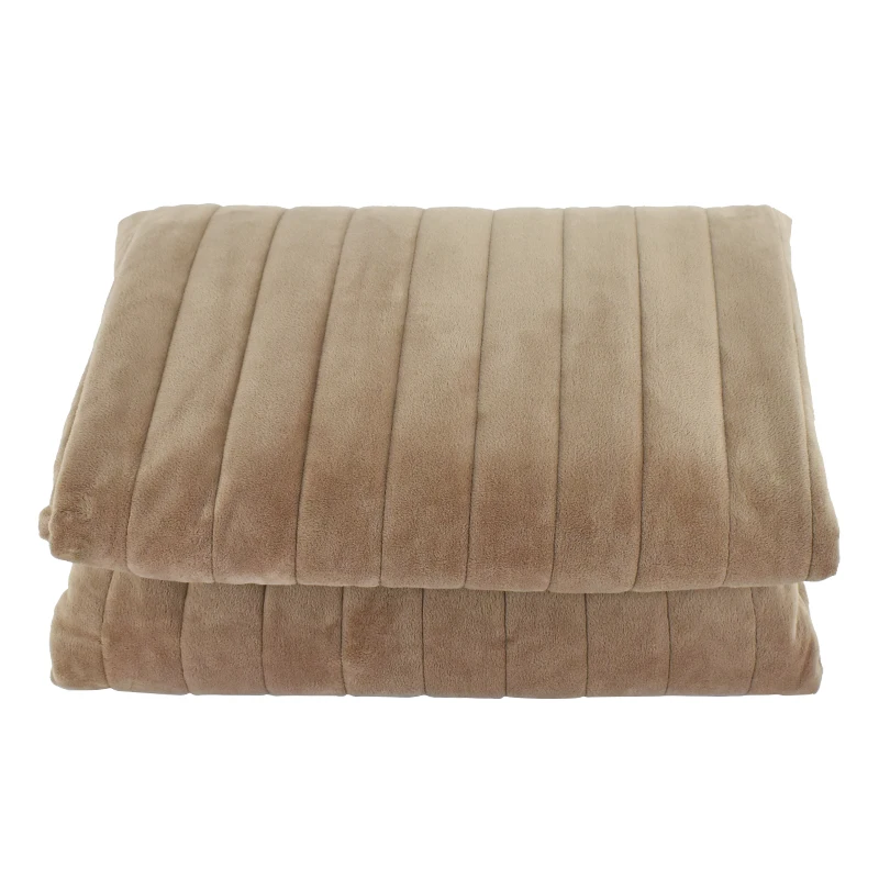 luxury heating underblanket  Faux-fur fleece & Flannel  soft fleece blanket safety fast heating washable