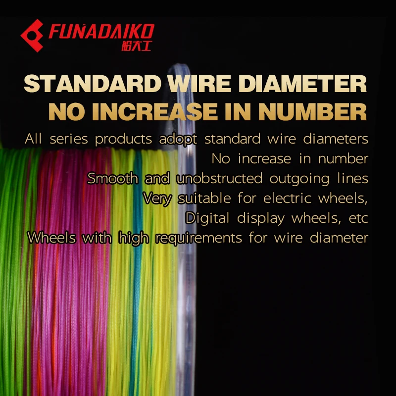 FUNADAIKO New Arrivals 8x Advanced Process 500m Super Strong and Thin Fishing Line for Deepsea