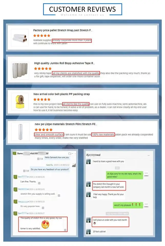 Yalan Packing Hot Sale Packaged Shrink Film Wrap Hand Jumbo Stretch Film Use Machine