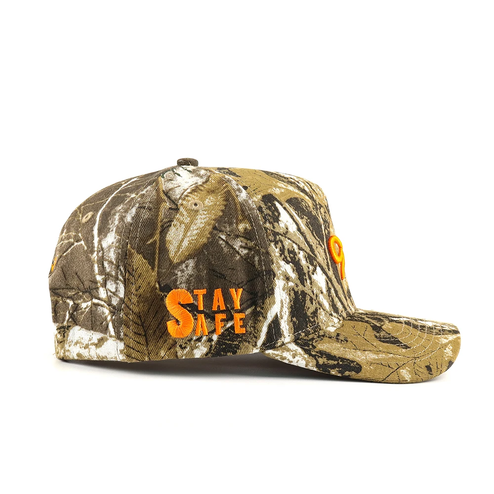 Custom Digital Printing All Cap 5 Panel Hunting Baseball Cap Outdoor 3d embroidery logo Inside Label Jungle Camo Hat