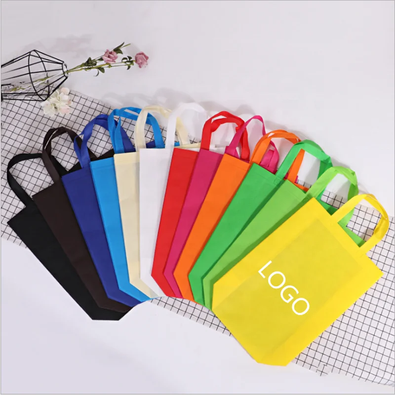 Hot Promotion Item Custom Printing Logo Eco Friendly Reusable Heat Seal Plain Shopping Storage Non Woven Tote Bag with handle