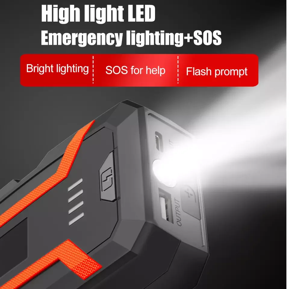 12v 22000mAh 32000mAh High Power Car Jump Starter Power Bank / Multi-Function Portable Lithium Battery Car Jump Starter