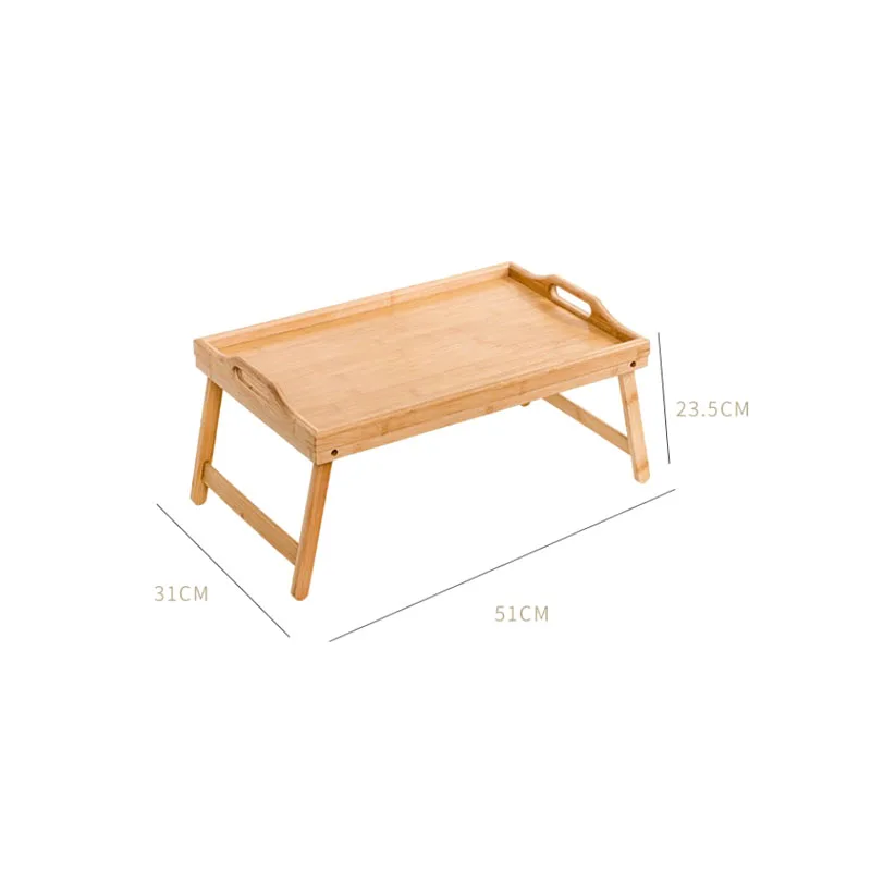 Custom Wood Food Serving Tray Bamboo Bed Table Breakfast Tray Table With Folding Legs