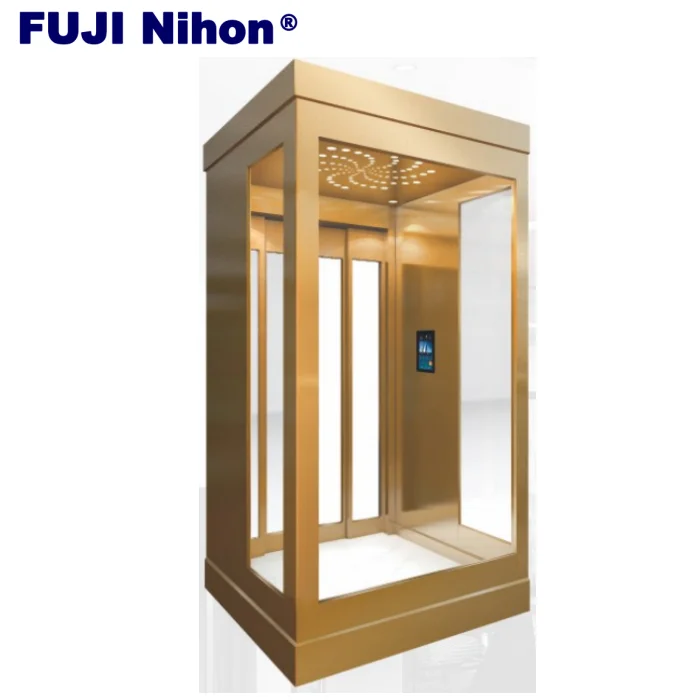 Fuji japan elevator Low Noise 2-3 Floors Elevator Stainless Steel Lift Household Villa Elevator