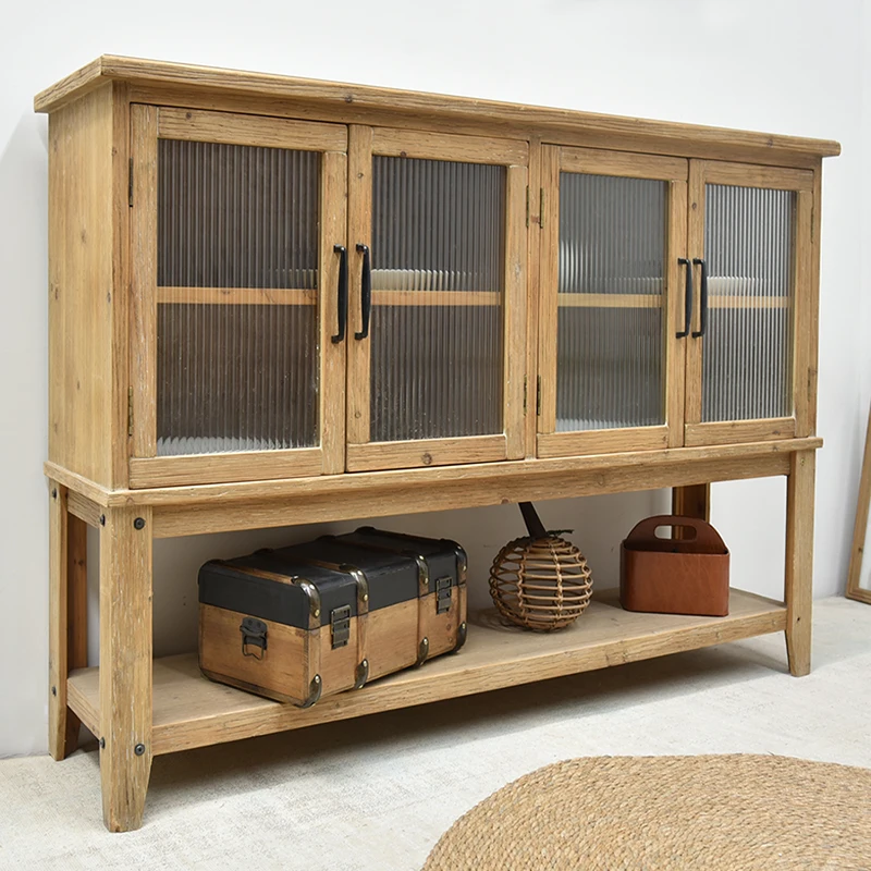INNOVA Natural Durable Eco-Friendly Artistic wooden storage Buffet Sideboards cabinets furniture for dining room
