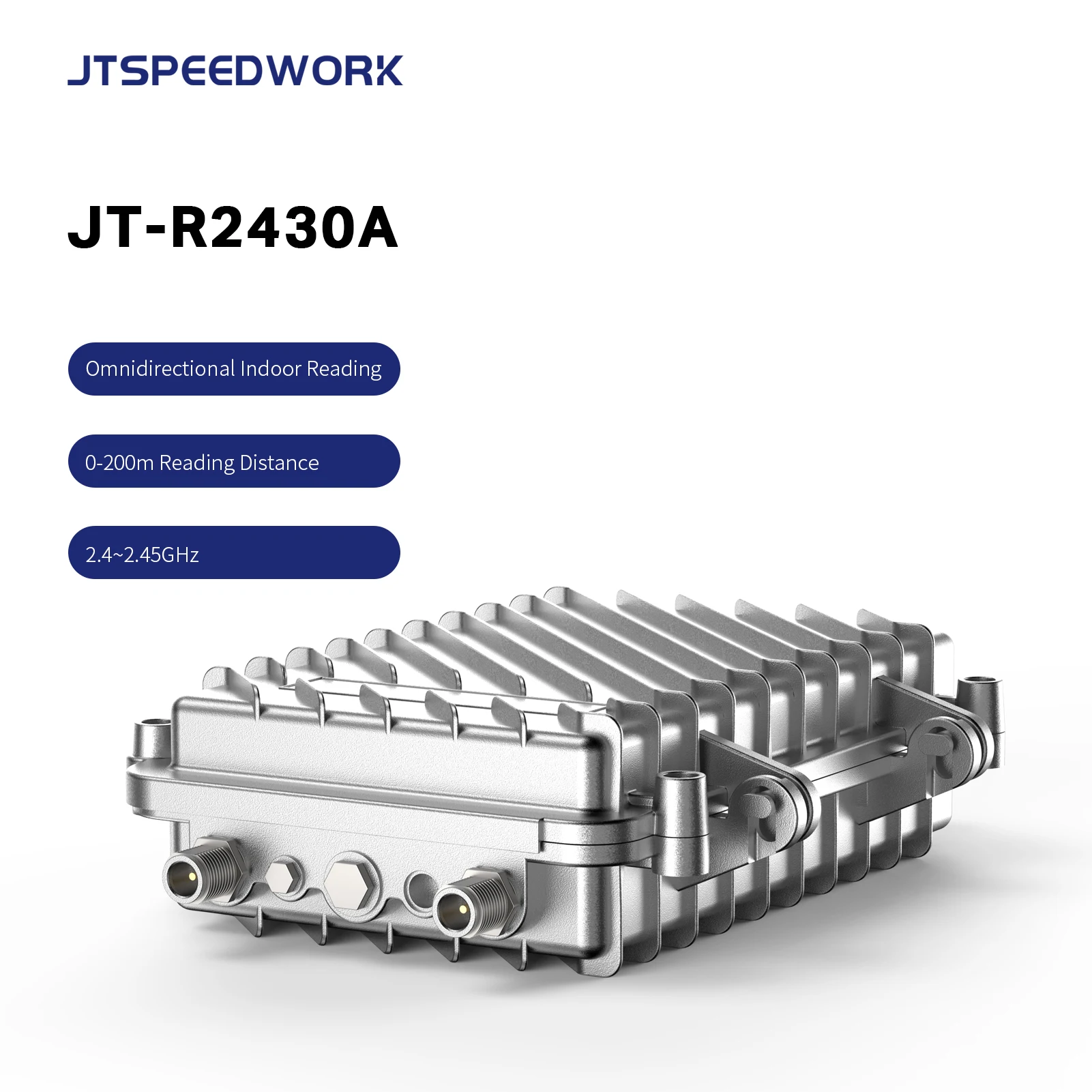 JT-R2430A Long Range RFID Reader Die-cast aluminum 200m Waterproof Active 2.45 Ghz Wiegand RFID Tag Reader