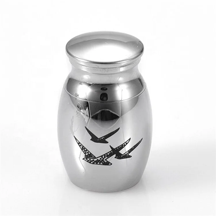 Pet urns Stainless Steel Small Mini Cremation Urn Keepsake Funeral for Memory