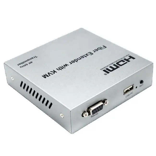OEM factory price long distances HDMI Fiber Extender 20km over fiber 4K 60Hz with Keyboard and mouse HD extender