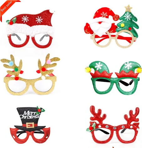 Wholesale Custom High Quality Christmas Theme Party Glasses Make Decoration Creative Glasses Frame Funny Gifts Party