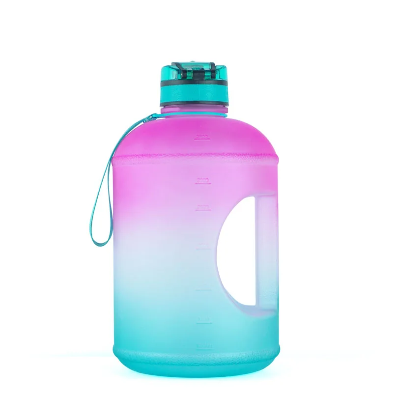 OEM/ODM Amazon hot selling Big BPA free plastic one gallon sports water bottle with time marker