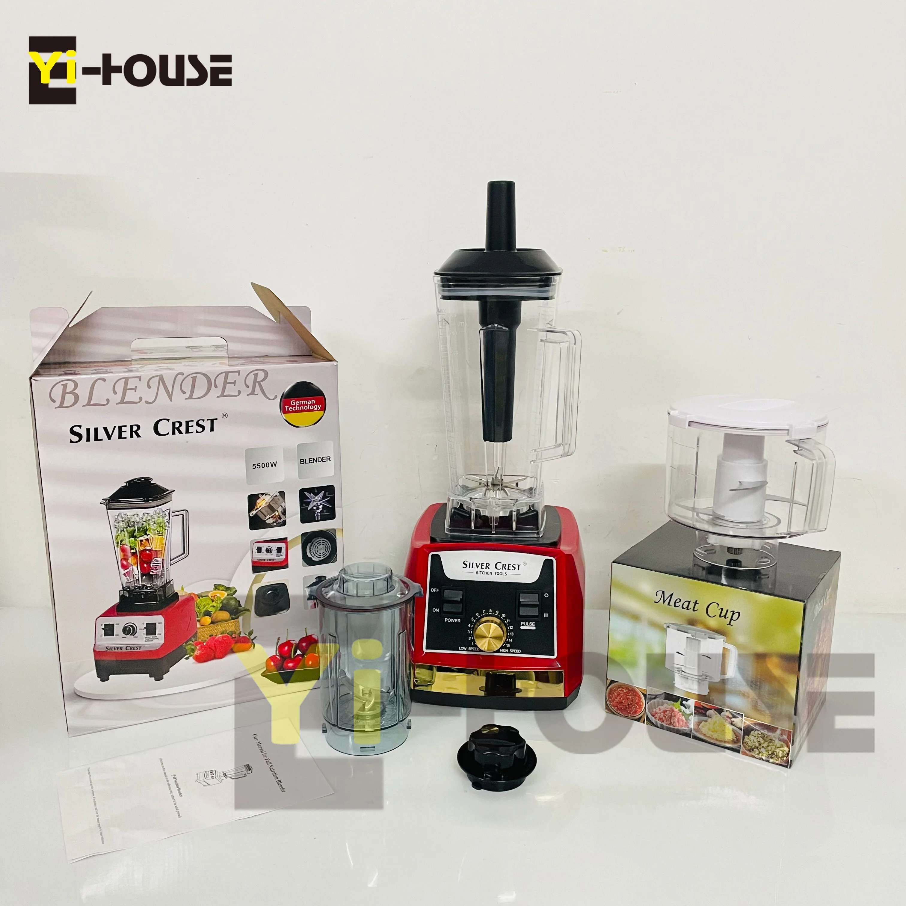 Новый дизайн трендовый Большой мощный блендер для приготовления смузи 4500 Вт 3 в 1 многофункциональный коммерческий сверхмощный