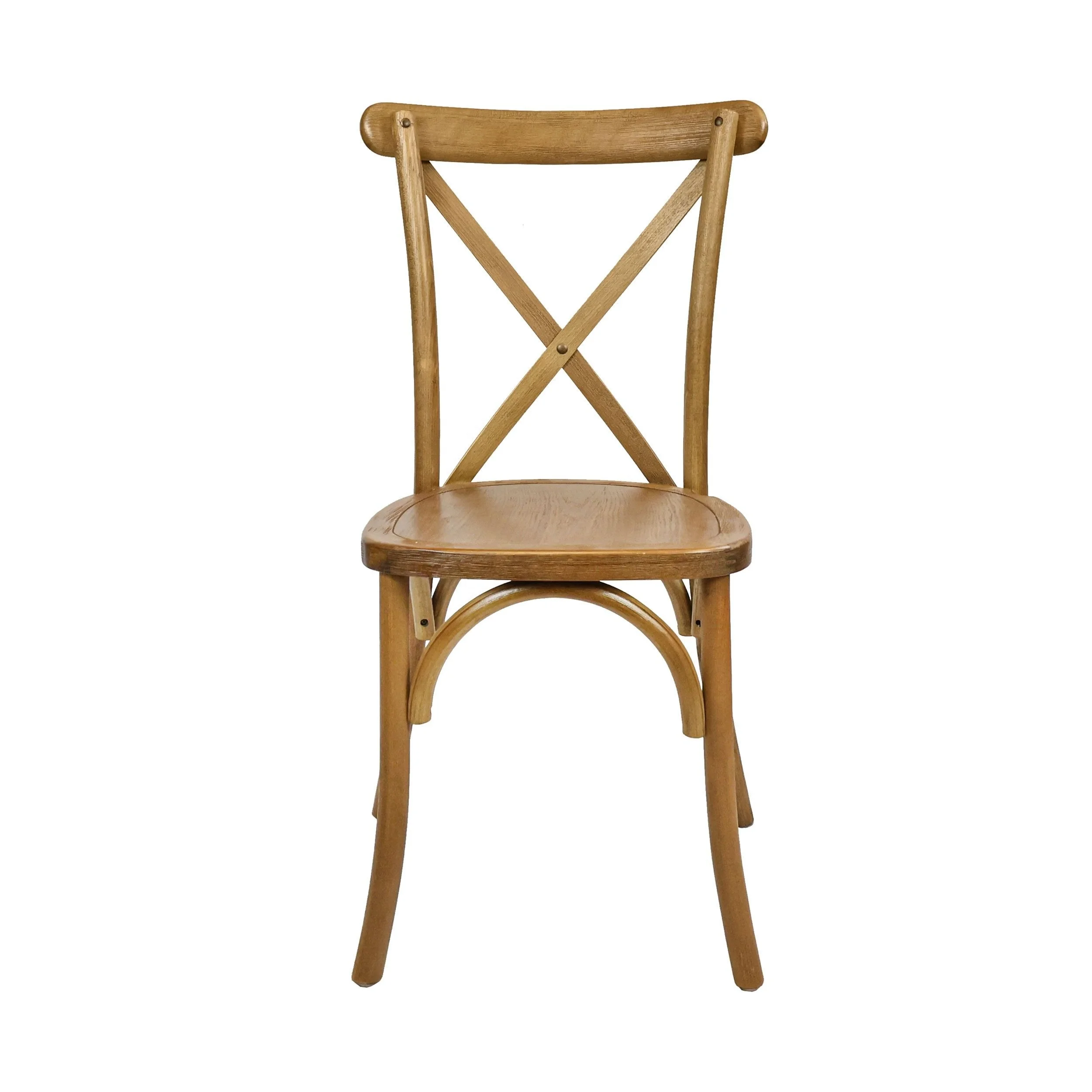 Chestnut Wooden Cross Back Chair