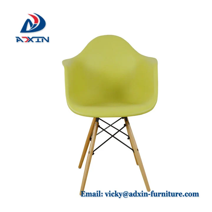 Hot selling home furniture chair cheap price restaurant cofe accent lounge chair wood leg plastic dining chair