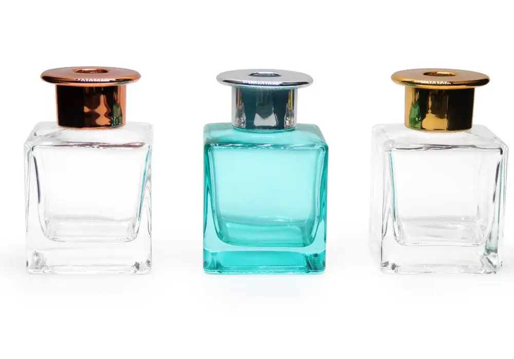 
Nice design home decoration 100ml small square reed diffuser glass bottles with screw cap factory price 