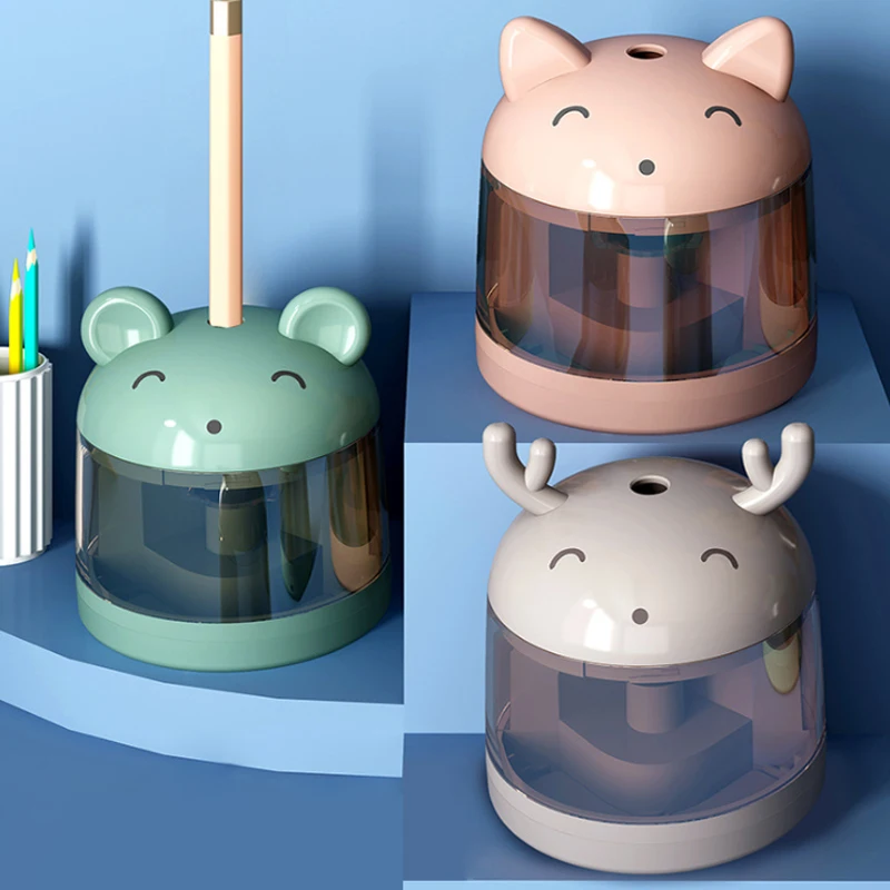 TOPSTHINK Милая мультяшная животная Стильная Новинка Электрическая точилка для карандашей для дома школы офиса