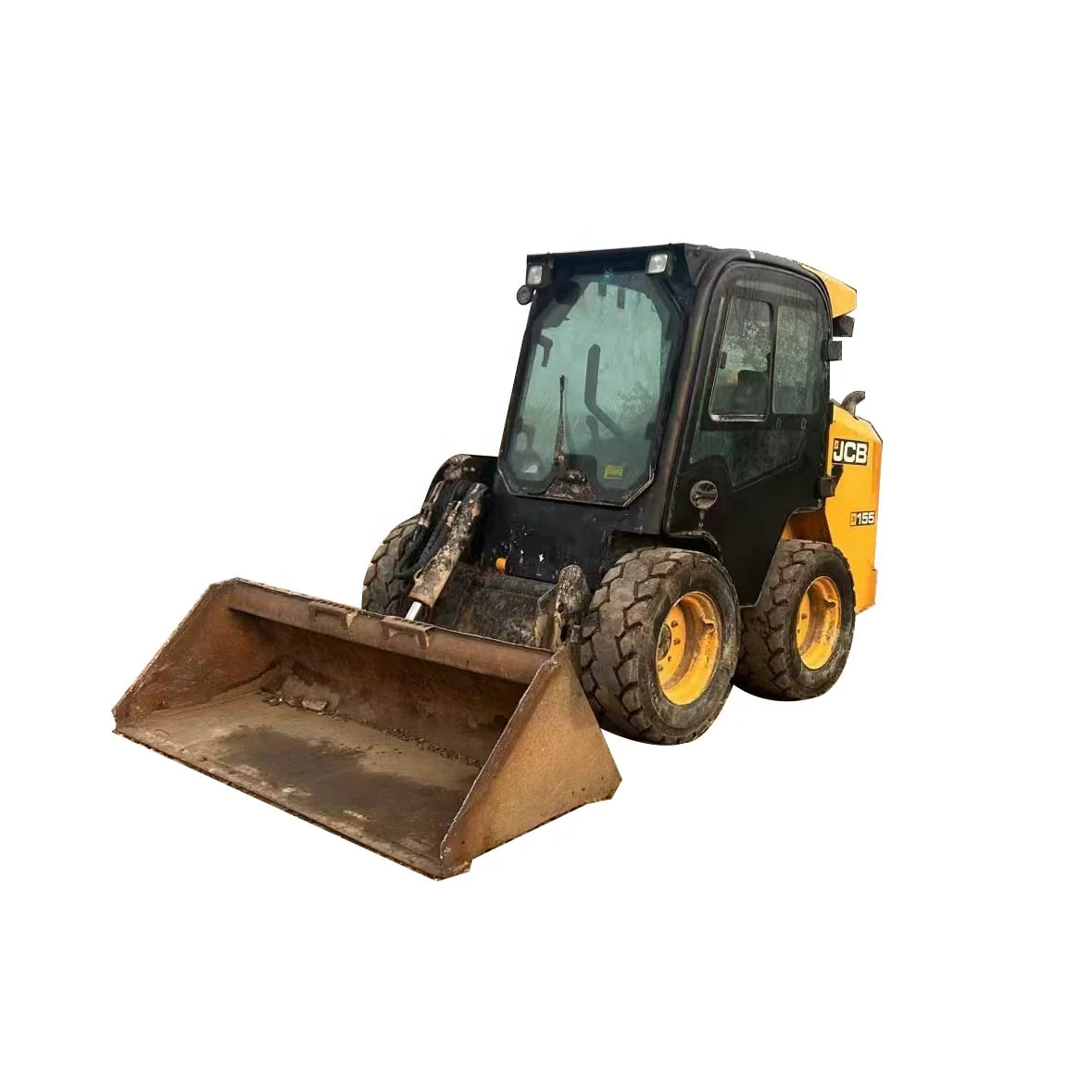 Original JCB 155 T3 4x4 Wheel Small Loader Used JCB 155 Mini Skid Steer Loader With Side Door And Single Arm Lifting For Sale