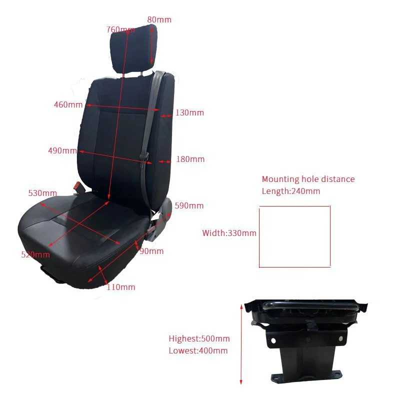 Newould Factory OEM Eco-friendly Mini Bus Car Seat Wear proof General Coach Bucket Seat
