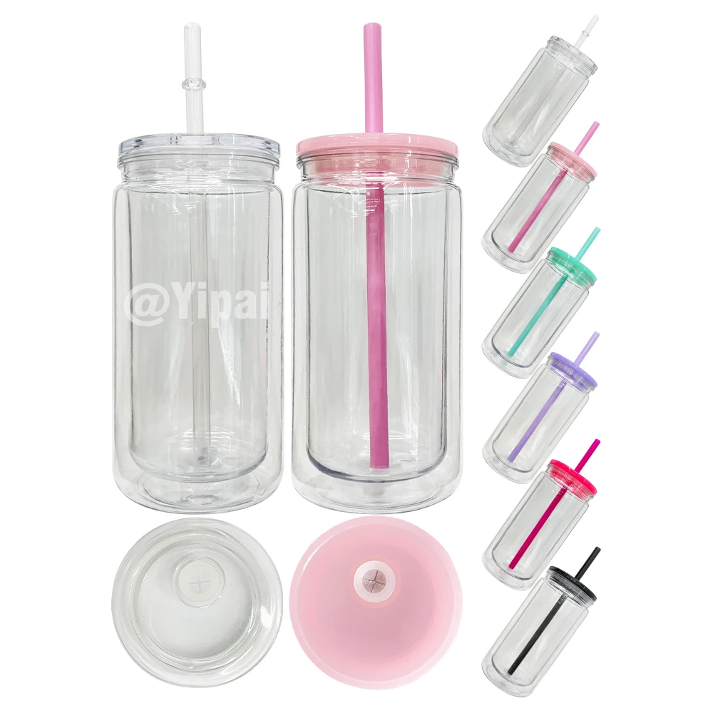 snowglobe mugs 12oz inner 16oz outer double walled 12oz snow globe plastic tumbler can with pre-drilled hole and silicone plug