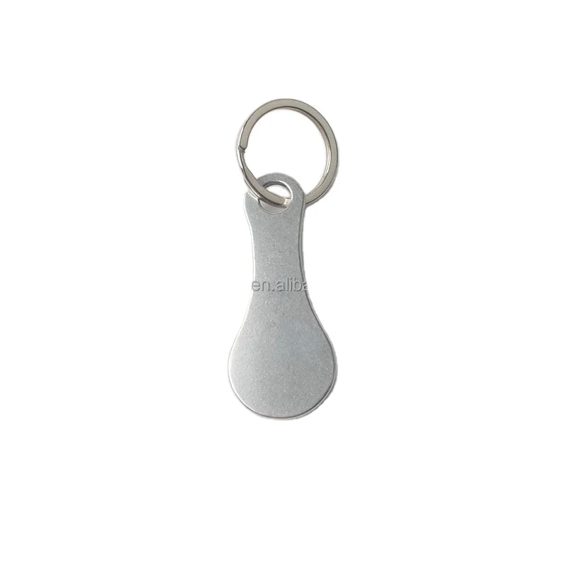 Custom Design Logo Metal Keyring Coin Holder Supermarket Shopping Cart Chip Key chain Trolley Token Coin Keychain