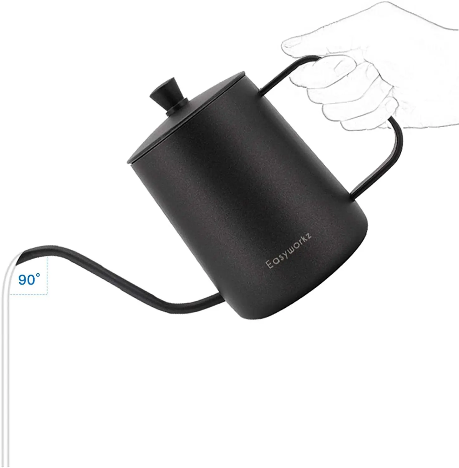 KLP  Gooseneck Pour Over Coffee Kettle Stainless Steel 304 Pot With Long Narrow Spout Hand Drip