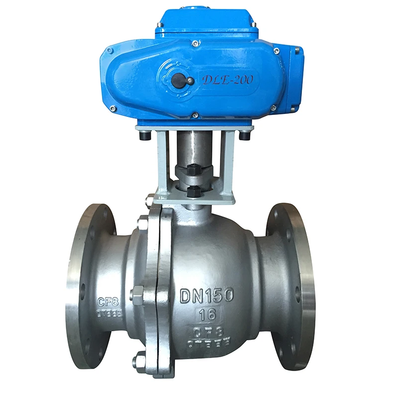  stainless steel ss316 304 PN16 flanged cf8m ball valve with electric