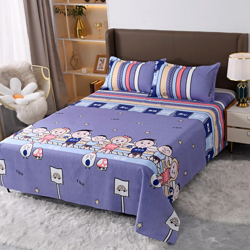 Hot sale beauty bed cover multiple prints flat cheep bedsheet bed sheets wholesalers