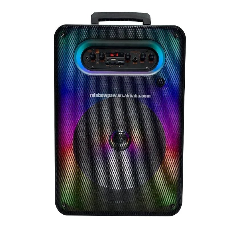 Kts 12 inch Woofer Trolley Speaker Gts-1593 For Outdoor Bt Portable Audio Player Bass Karaoke Partybox Speaker With Microphone