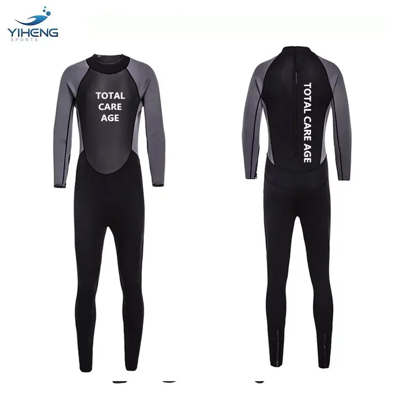 YIHENG Custom High Quality Long Sleeve 3mm 5mm Neoprene Diving Wet Suits Freediving Snorkeling Wetsuit for Men