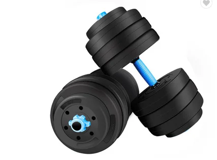 Juego de mancuernas de pesas ajustable de cemento ambiental de set pesas 10kg 15 kg 20 kg