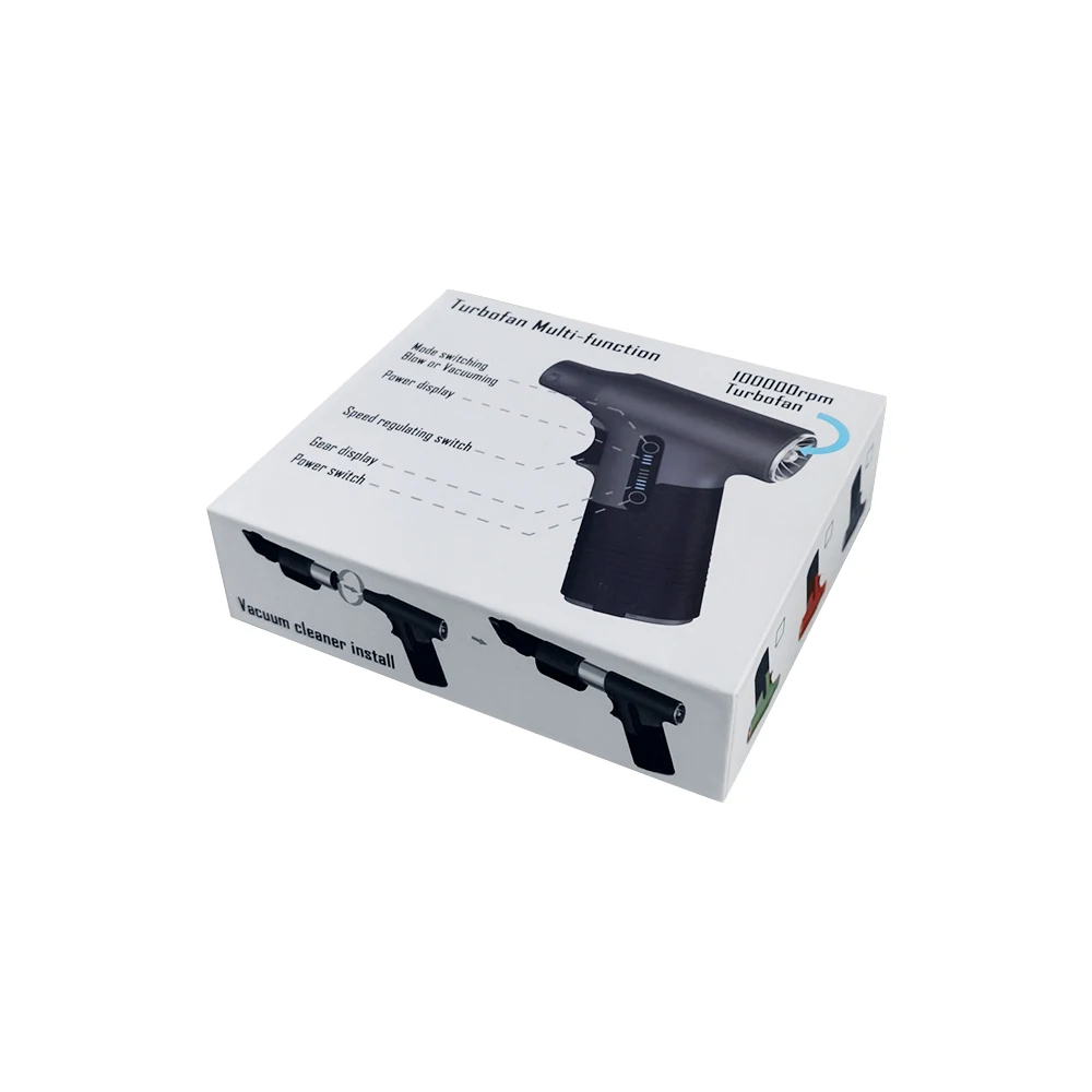 Car Mounted Mini Handheld Vacuum Cleaner Turbo Fan Portable Small Household Wireless Lithium Battery Blowing Suction