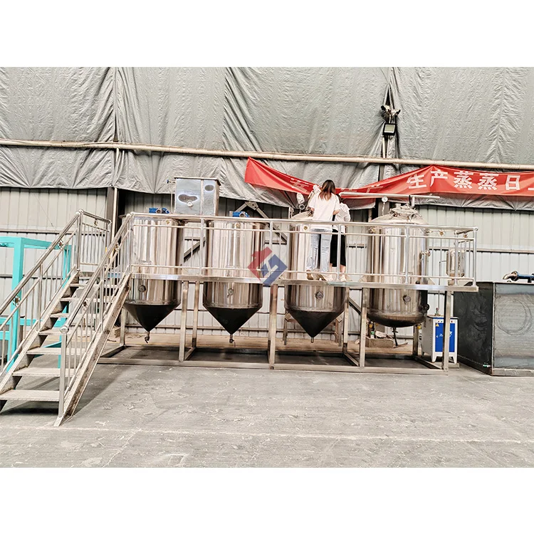 Small crude oil refining machine refined sunflower oil manufacturer