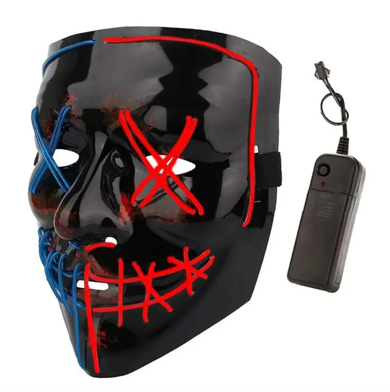 Hot Selling Neon Party Decoration LED Rave Halloween party supplies Luminous Masks