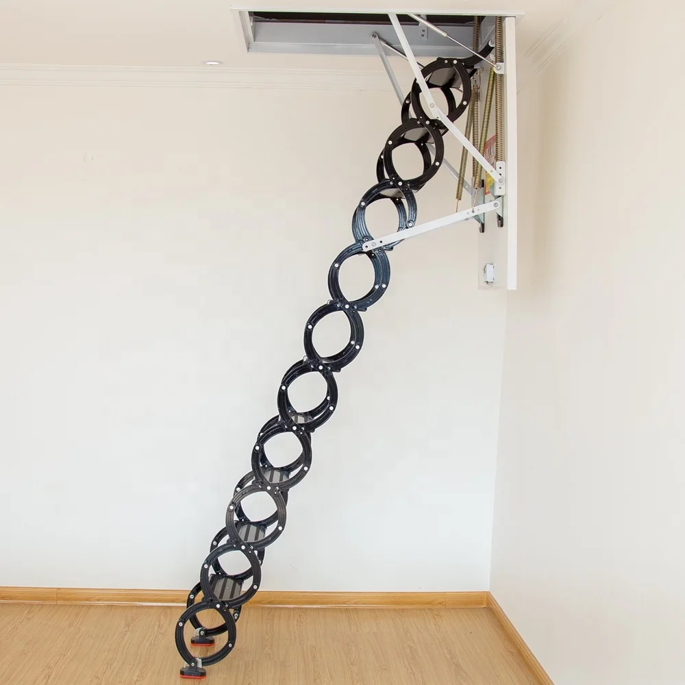 Attic Hoist Folding Step Ladder Roof Access Extending Stairs