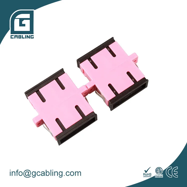Gcabling 10 pack OM4 SC duplex fiber optic adapters SC fiber connector SC UPC DX MM optic fiber adapter connecter coupler