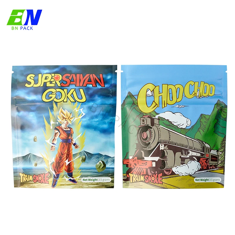 Custom Smell Proof Plastic Zipper Mylar Bags For Packaging smell proof Plastic Matte Zip lock Pouch Smoking Cigarette Bag