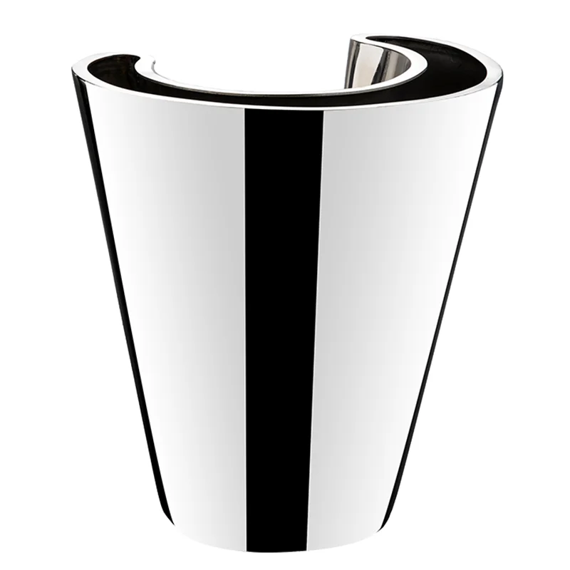 Customised light luxury mirrored silver flower vase Wedding gift 304 Stainless steel metal vase ornament hotel decoration