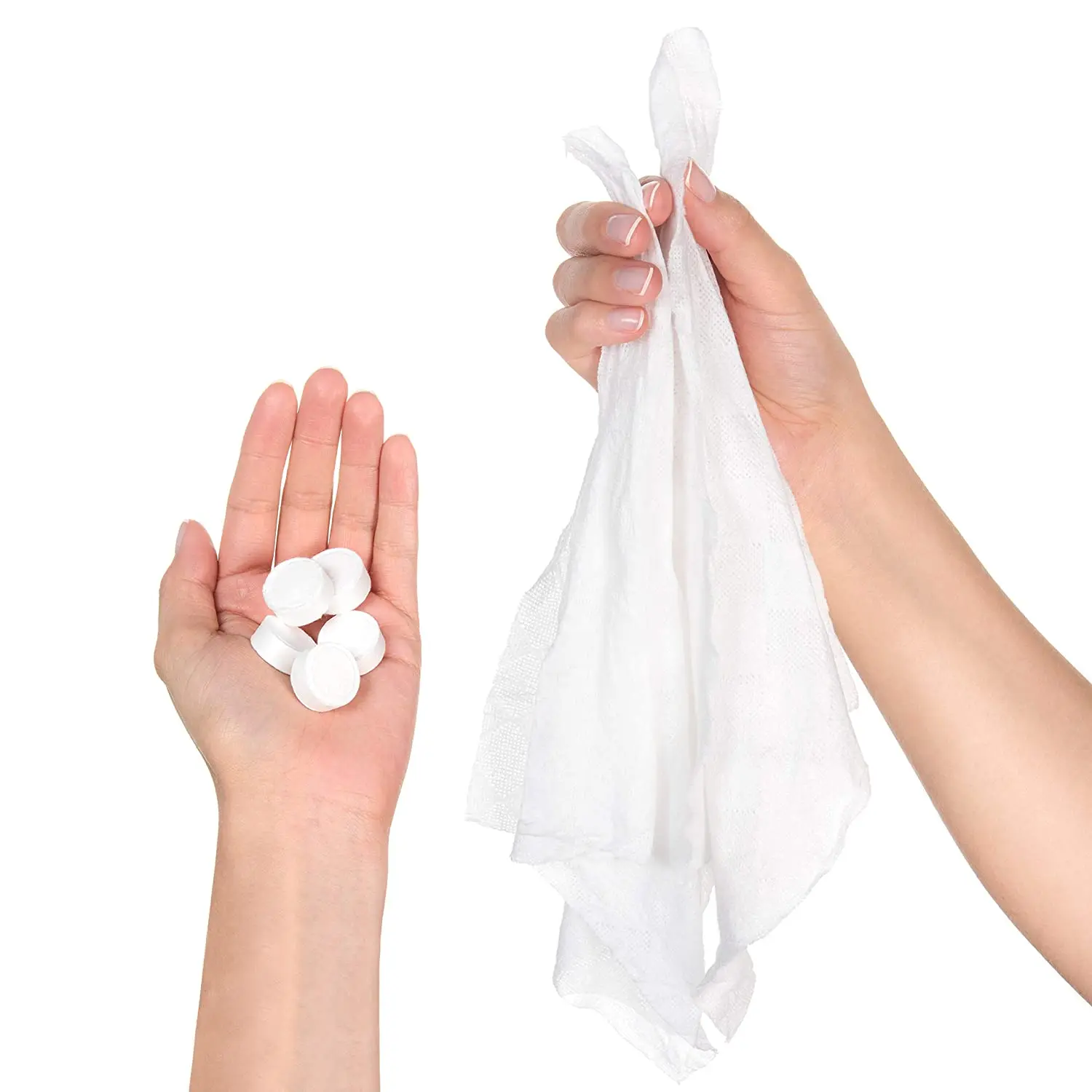 500 pcs eco- friendly Hand Towel Tablets Compressed Napkin disposable towels for camp restaurant hotels outdoors