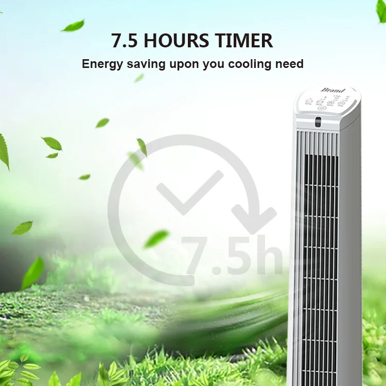 LED Indicator Plastic Housing 45W Ac Motor 30 Inch Electric Tower Fan
