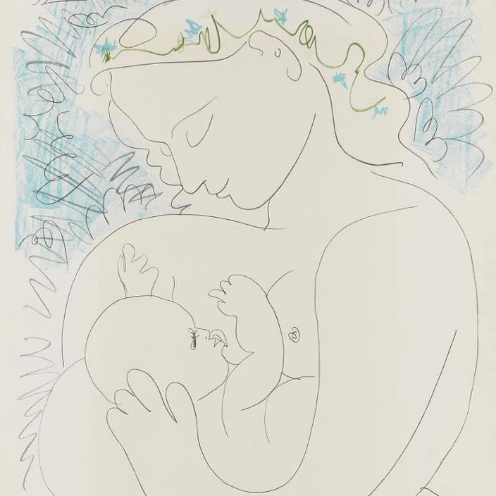 Picasso abstract art grand maternity canvas prints art poster prints wall art painting framed service