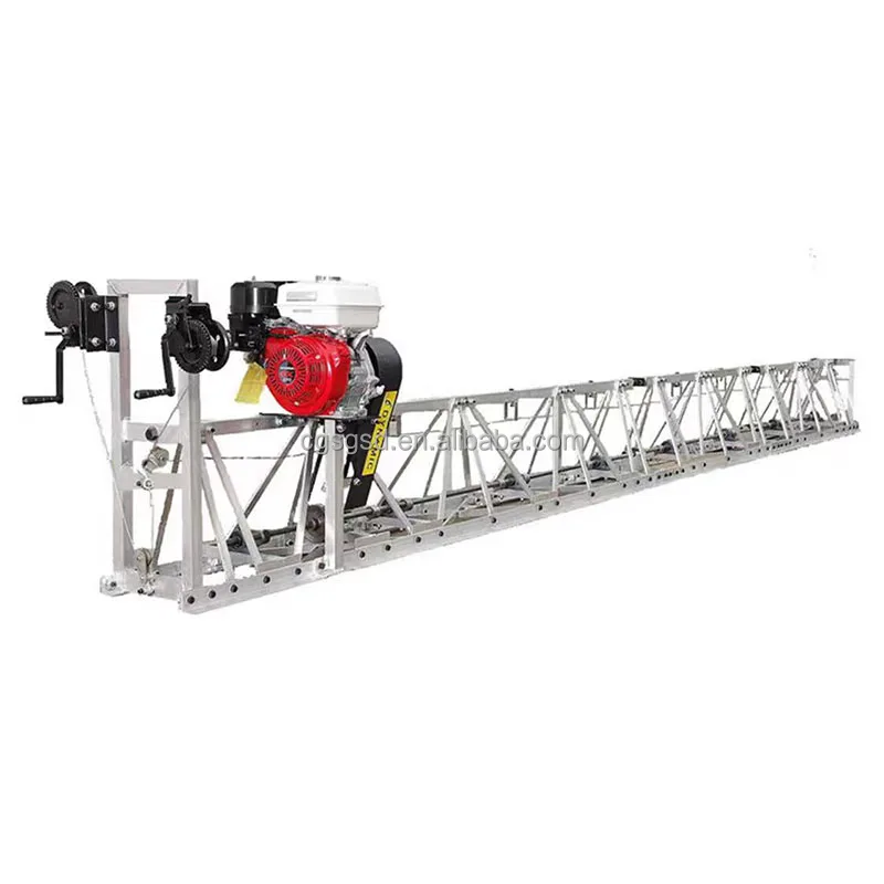 China Exported Factory 25hp Seated Drive Concrete Laser Screed Machine 4m-16m Concrete Road Finisher