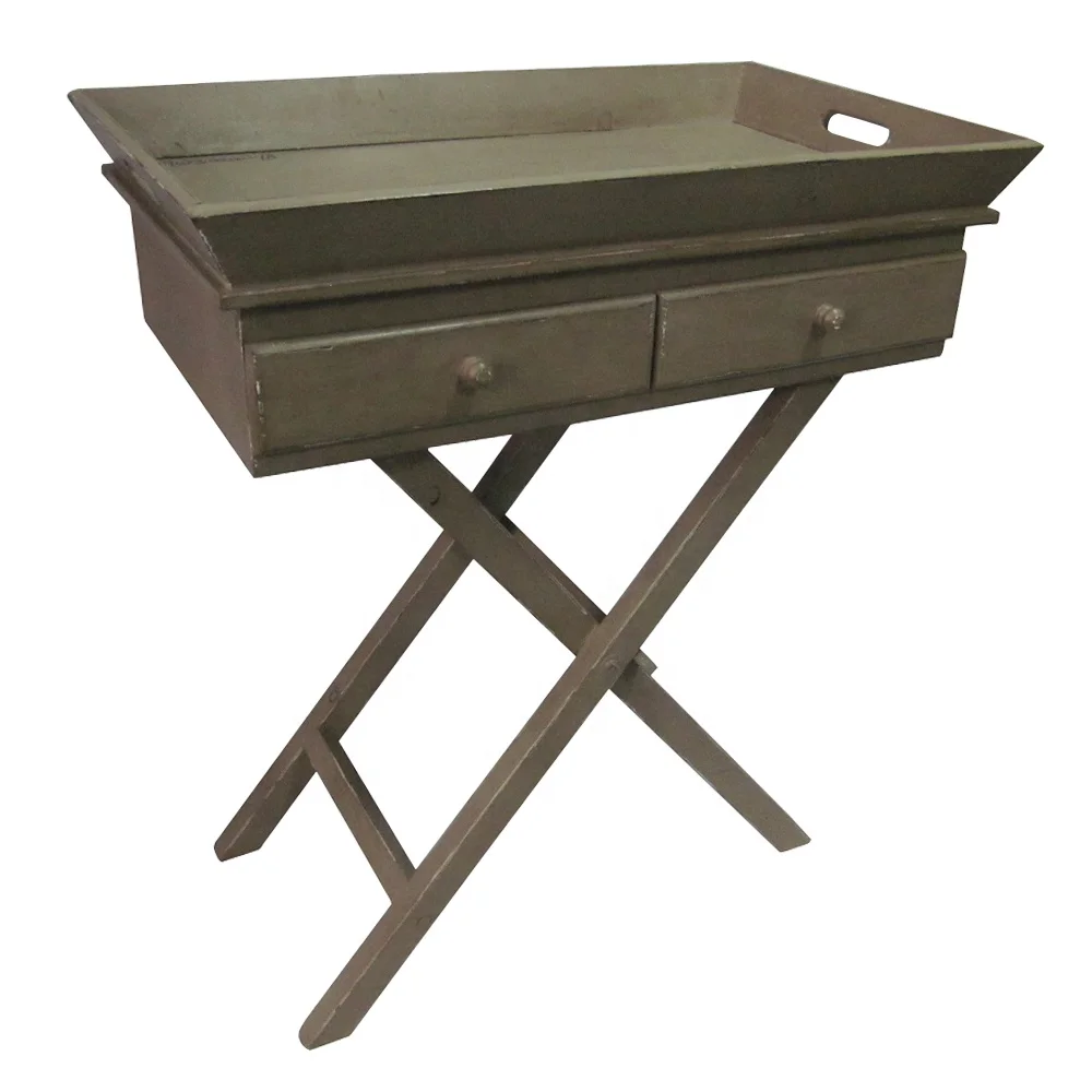 Деревенский деревянный поднос Luckywind FSC, сервировочный поднос с 2 перекрестными ножками