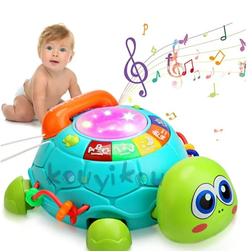 KOUYIKOU HOT MODEL CHILDREN MUSIC TOY EARLY EDUCATIONAL LEARNING TOY TORTOISE MODEL PHONE HAND DRUM TOY FOR BABY
