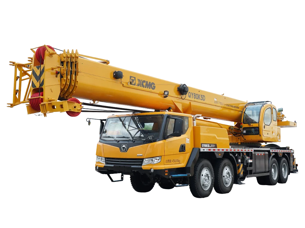 QY80K5D-3 Mobile Truck Crane 80Ton Lifting Solution With Telescopic Boom  remote control crane price overhead wheel crane