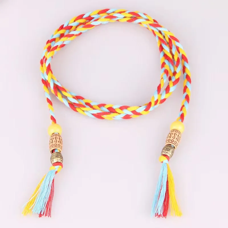 Korean style all-match dress knotted decorative belt Ladies woven belt