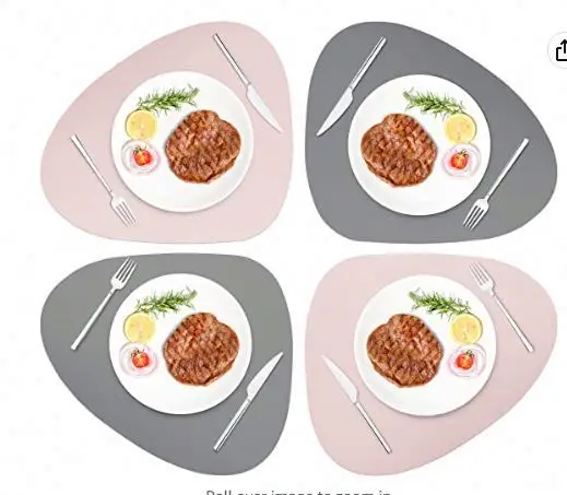 Placemats for Kitchen Table and Dining Room, Heat-Resistant and Surface Washable Placemat, 17x14.5inch