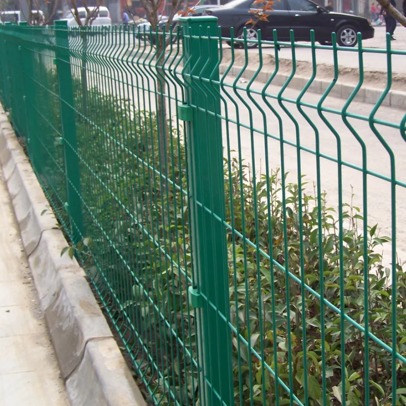 1.8m 3d Welded Wire Mesh Boundary Wall Grill Design V Bending Curved Fence Wire Galvanized 3d Fencing