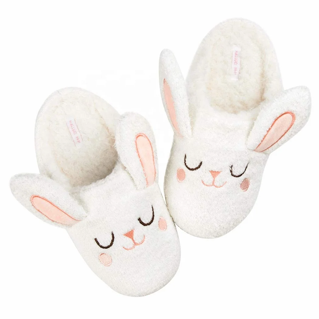 
High Quality Fluffy Plush Kid Animal Shaped Indoor Cat Winter Slippers For Women 